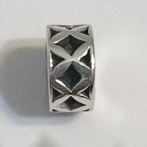 Sterling Silver 925 Geometric Spacer Charm | Pandora Compatible